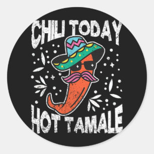Adesivo Redondo Chili Hoje Hot Tamale Dabbing mexicano Taco Pepper