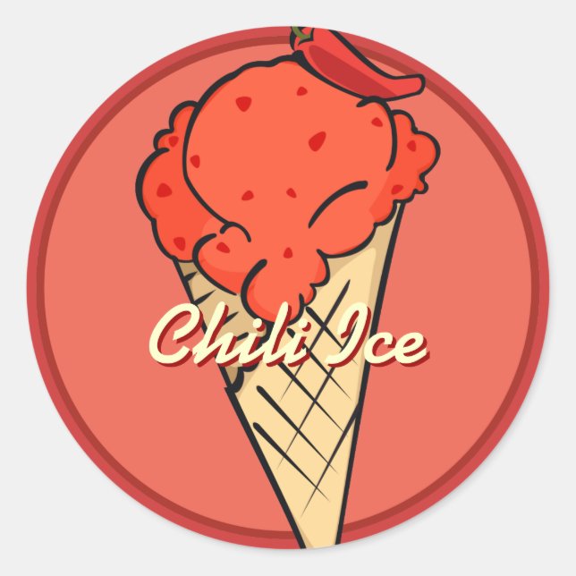 Adesivo Redondo Chili Icecream Sticker (Frente)