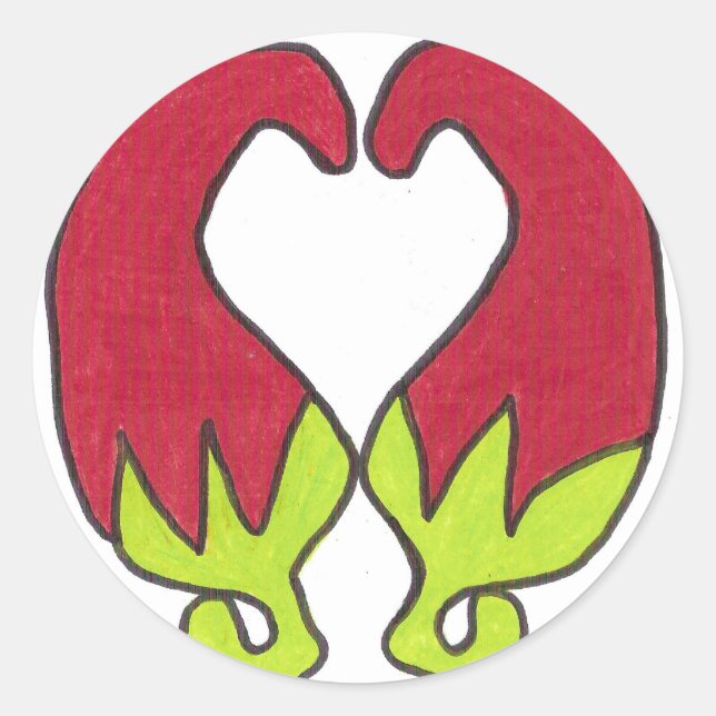 Adesivo Redondo Chili Pepper Love (Frente)