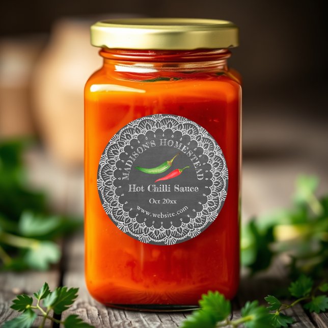 Adesivo Redondo Chili Sauce | País Russo (Criador carregado)