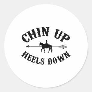 Adesivo Redondo Chin Cai Caindo Cavalo Equestre Cavando Horseba