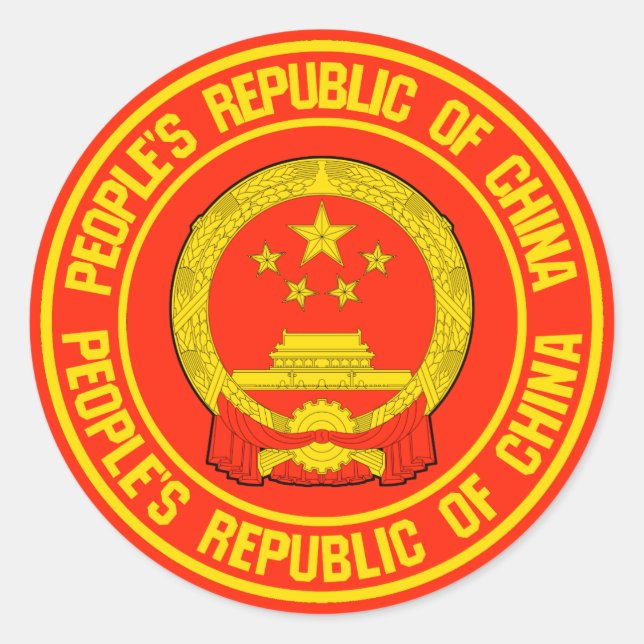 Adesivo Redondo China Round Emblem (Frente)