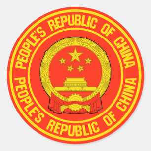 Adesivo Redondo China Round Emblem