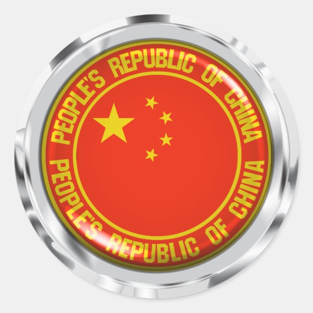 Adesivo Redondo China Round Emblem (Frente)