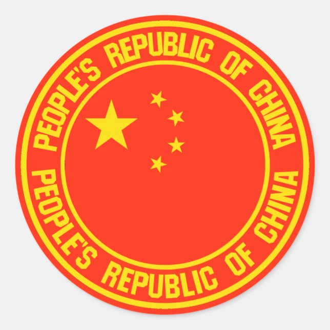 Adesivo Redondo China Round Emblem (Frente)