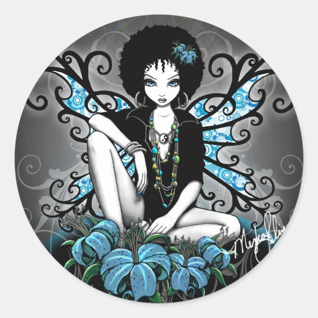 Adesivo Redondo "China" Stickers Retro Lilly Faery (Frente)