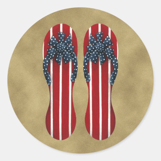 Adesivo Redondo Chinelos Flag Sticker (Frente)