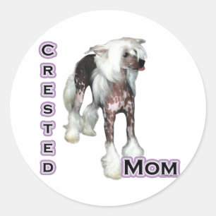 Adesivo Redondo Chinês Crested Mãe 4 - Sticker
