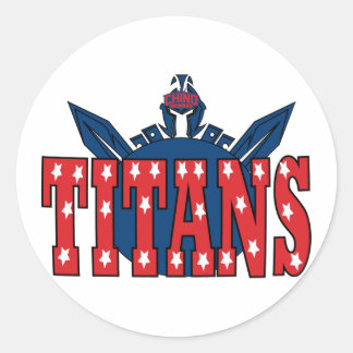 Adesivo Redondo Chino Valley Titans Clear Sticker