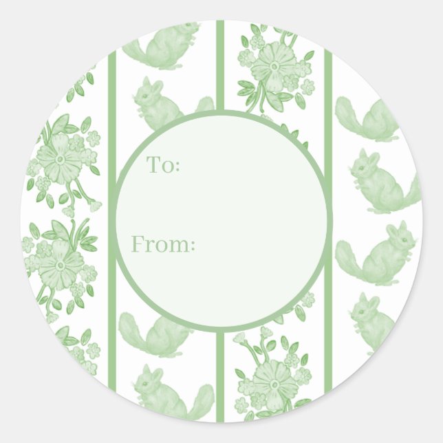 Adesivo Redondo Chintzy Chinchilla Gift Sticker (Green)  (Frente)
