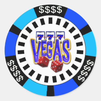 ADESIVO REDONDO CHIP POKER VEGAS