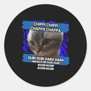Adesivo Redondo Chippi Chippi Chappa Chappa Dançando Memória