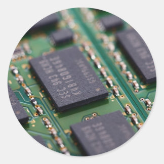 Adesivo Redondo Chips de memória de computador