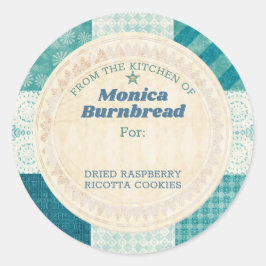 Adesivo Redondo Chique colcha da cozinha do presente de comida