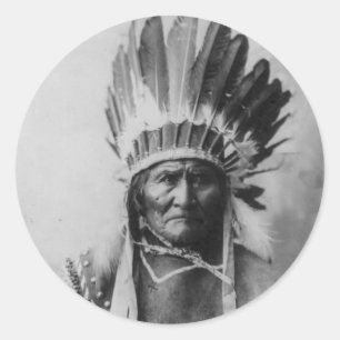 Adesivo Redondo Chiricahua Apache Geronimo Goyathlay Goyahkla
