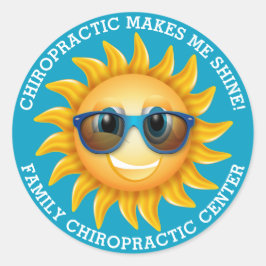 Adesivo Redondo Chiropracinha Faz-Me Brilhar Os Pinheiros Personal
