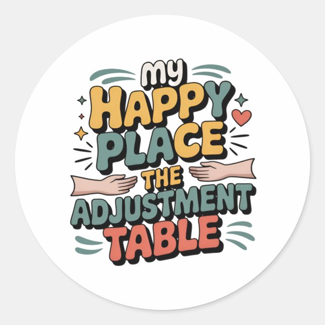 Adesivo Redondo Chiropractic Adjustment Bliss for Back Pain Relief (Frente)