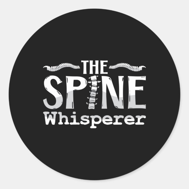 Adesivo Redondo Chiropractic The Spine Whisperer Chiropractor (Frente)
