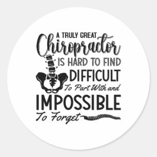 Adesivo Redondo Chiropractor: Coluna Chiro-Spine Verdadeiramente E