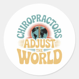 Adesivo Redondo Chiropractors ajustam o Design mundial retrô