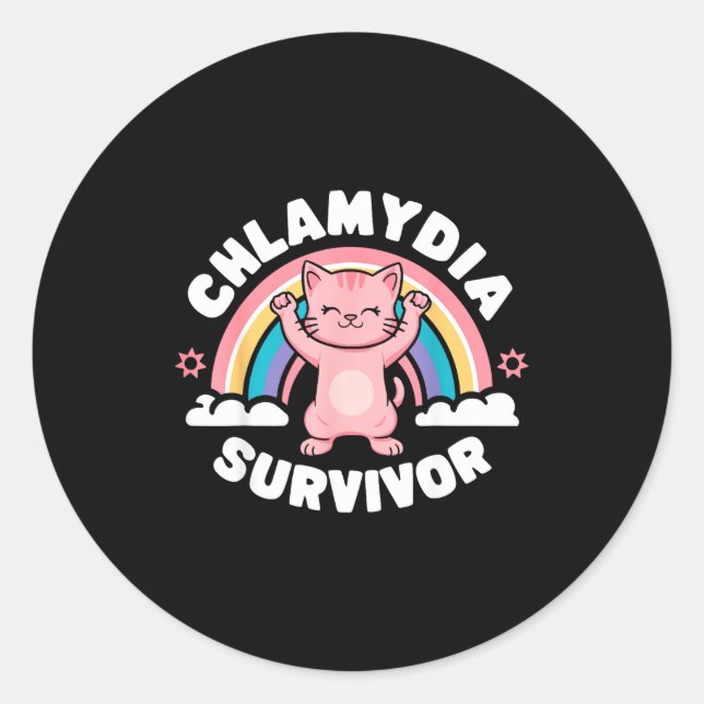 Adesivo Redondo Chlamydia Survivor  (Frente)
