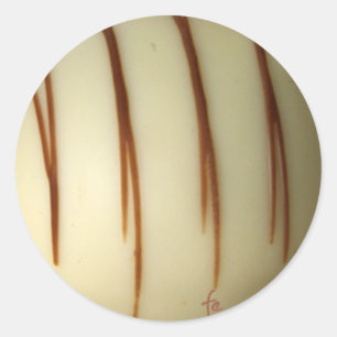 Adesivo Redondo chocolate belga branco