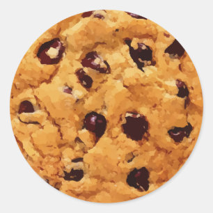 Adesivo Redondo Chocolate Chip Cookie
