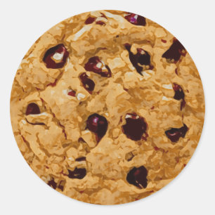Adesivo Redondo Chocolate Chip Cookie