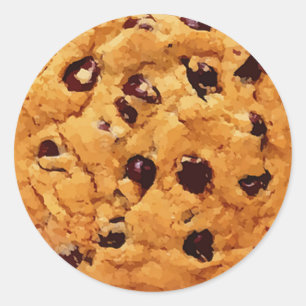 Adesivo Redondo Chocolate Chip Cookie