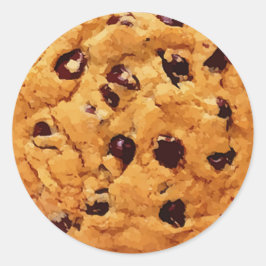 Adesivo Redondo Chocolate Chip Cookie