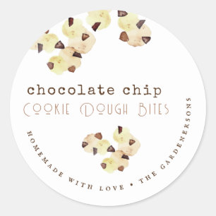 Adesivo Redondo Chocolate Chip Cookie Dough