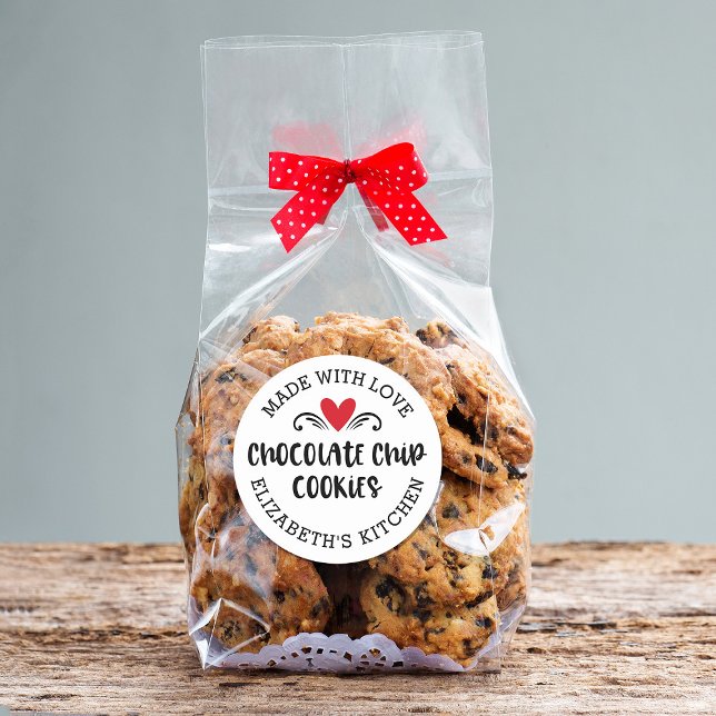 Adesivo Redondo Chocolate Chip Cookie feito com Love Sticker (Criador carregado)