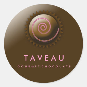 Adesivo Redondo chocolate do gourmet 311-Upscale