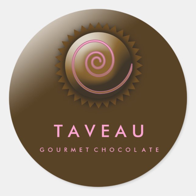 Adesivo Redondo Chocolate Gourmet 311-Upscale (Frente)