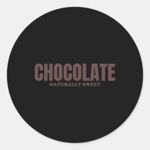 Adesivo Redondo Chocolate Naturalmente Doce Mês da História Negra