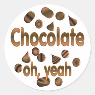 Adesivo Redondo Chocolate oh, yeah
