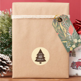Adesivo Redondo Chocolate quente natal Mikitiez mashmello aconcheg