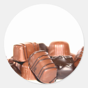 Adesivo Redondo Chocolates Stickers