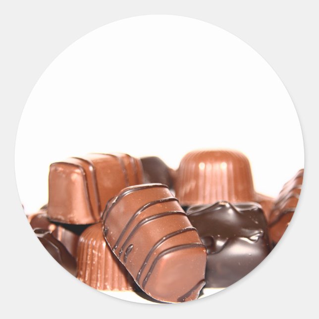 Adesivo Redondo Chocolates Stickers (Frente)
