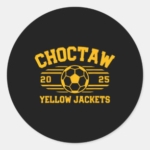 Adesivo Redondo Choctaw Yellow Jackets Futebol Byll 2025 Hs 