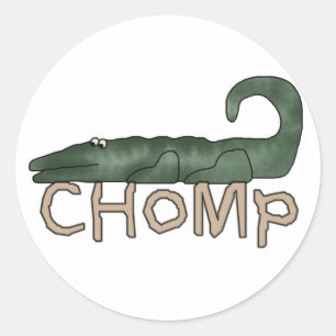 Adesivo Redondo Chomp o jacaré