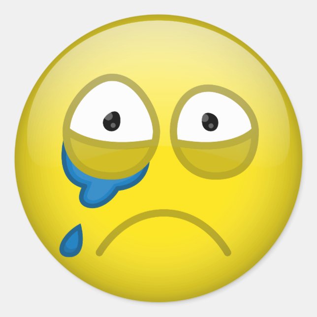 Adesivo Redondo Chorando (Frente)