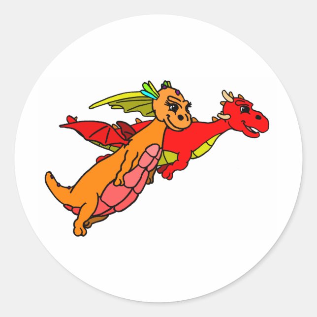 Adesivo Redondo Chortle e Flitter (Frente)