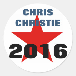 Adesivo Redondo Chris Christie 2016 Stickers