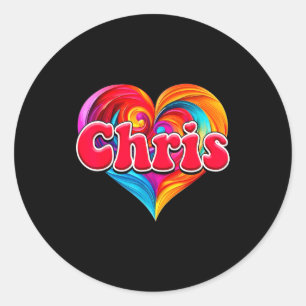 Adesivo Redondo Chris maneiro demais eu amo Chris anos 80 e 90 eng