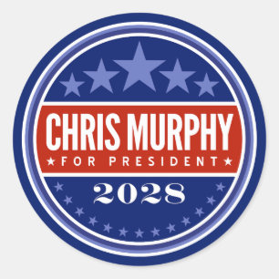 Adesivo Redondo Chris Murphy Presidente 2028