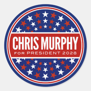 Adesivo Redondo Chris Murphy Presidente 2028
