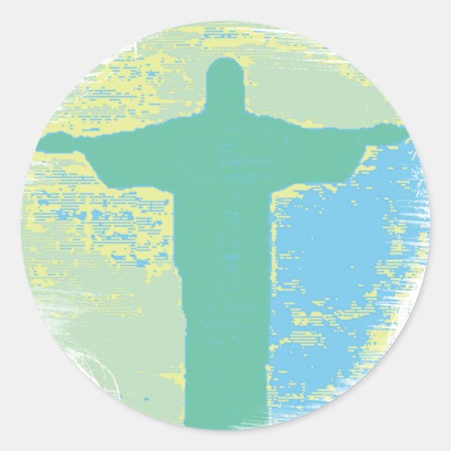 Adesivo Redondo “Christ” Rio-Brazil (Frente)