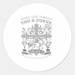 Adesivo Redondo Christian Biker Motocicleta Jesus Cristo