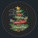 Adesivo Redondo Christian Christmas Ele Será Chamado De Maravilhos<br><div class="desc">Christian Christmas Ele Será Chamado De Maravilhoso Conselheiro</div>